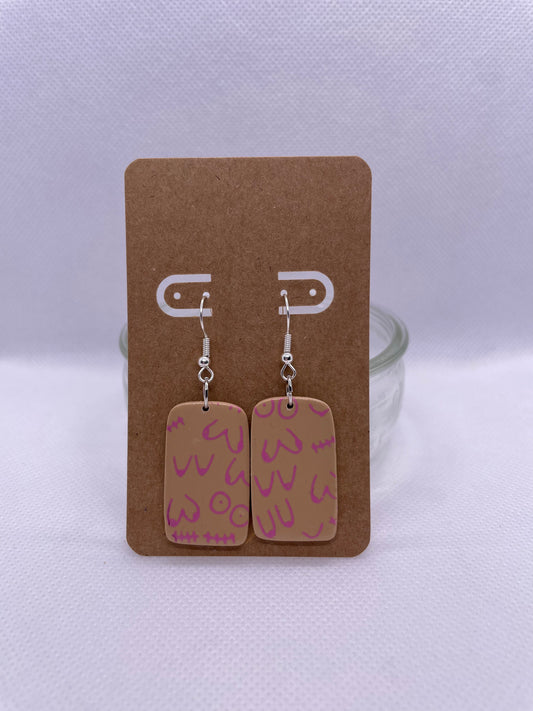 Tablet Dangle - sand and pink