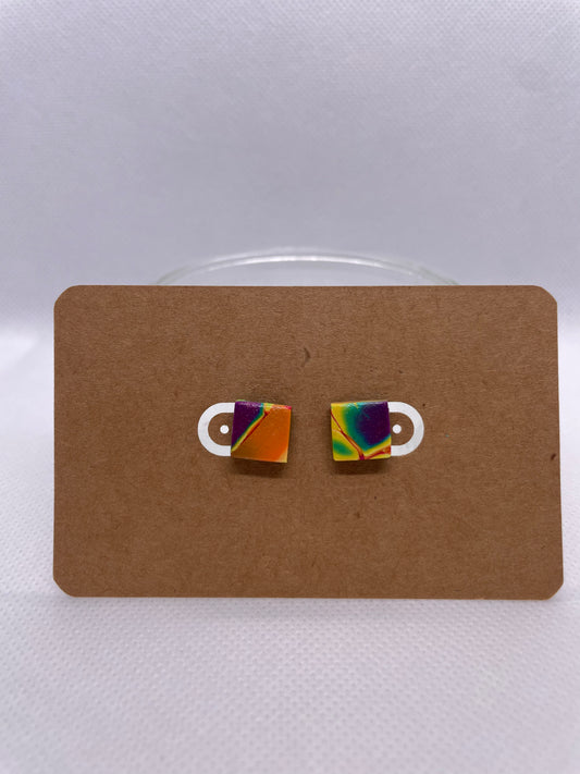 Square Studs - multicolour