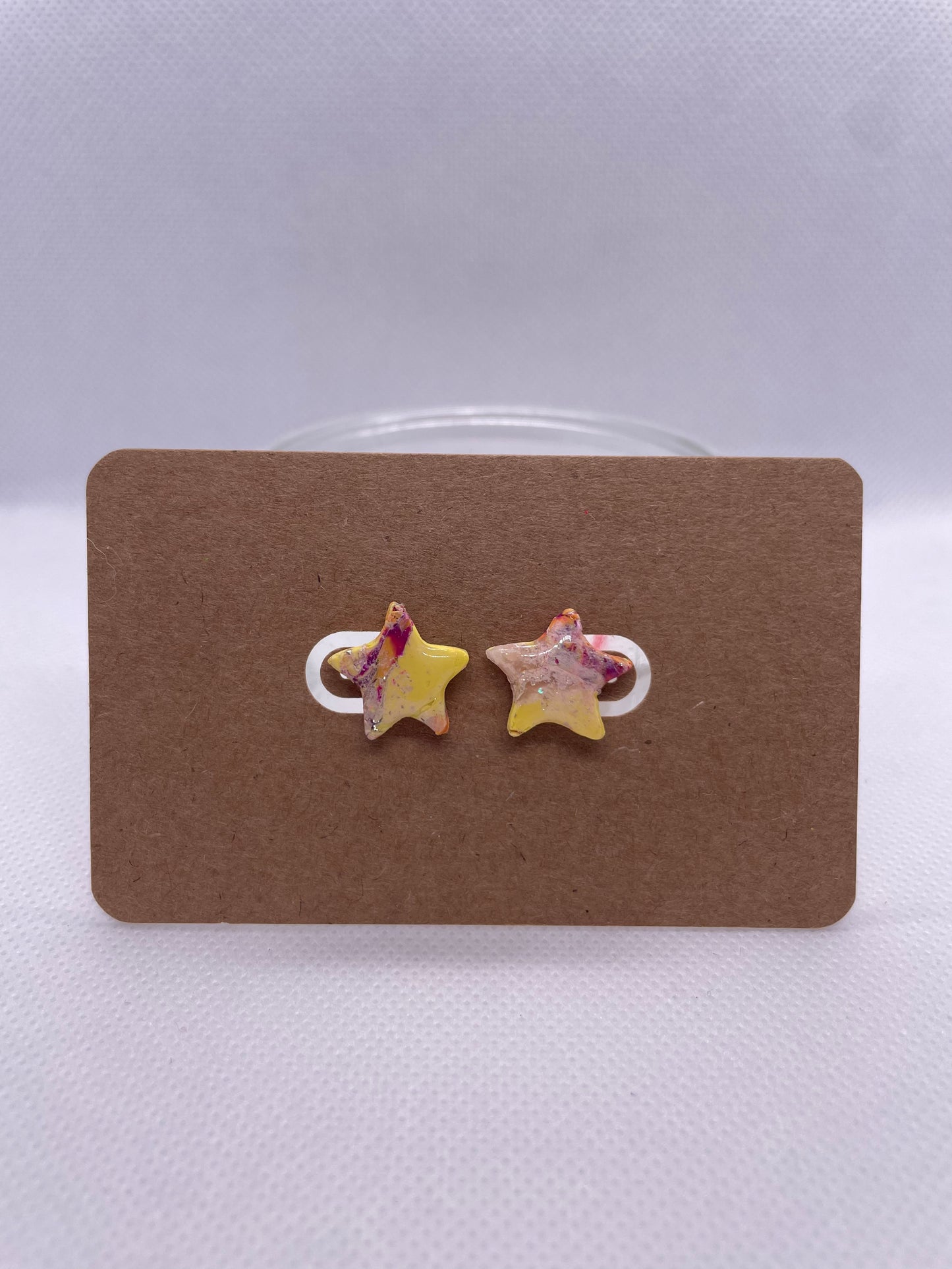 Sea Star Studs - yellow multi SECONDS