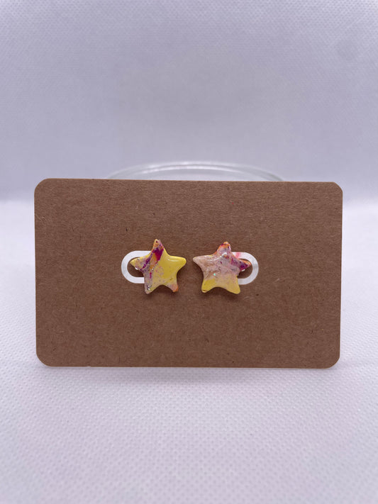 Sea Star Studs - yellow multi SECONDS