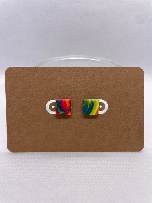 Square Studs - multicolour